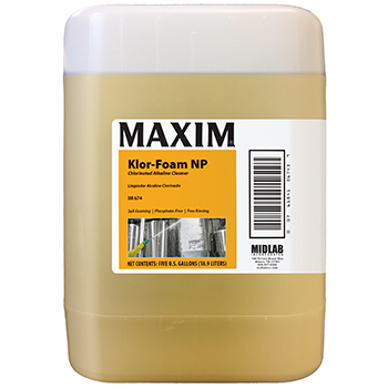 Midlab Klor-Foam NP Chlorinated Alkaline Cleaner - 5 Gallon